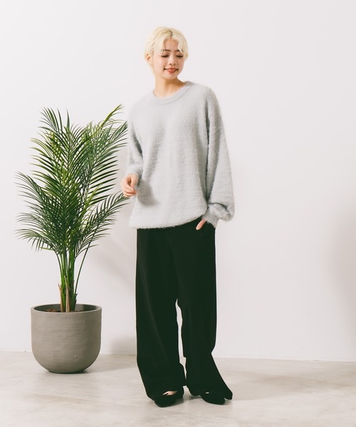 ROUGH TRADE(ラフトレード)の「【ROUGH TRADE/ラフトレード】シャギークルーニット(ニット/セーター・メンズ・グレー系その他/ブラック系その他/オレンジ系その他・MEDIUM/LARGE/X-LARGE)」の8枚目の写真