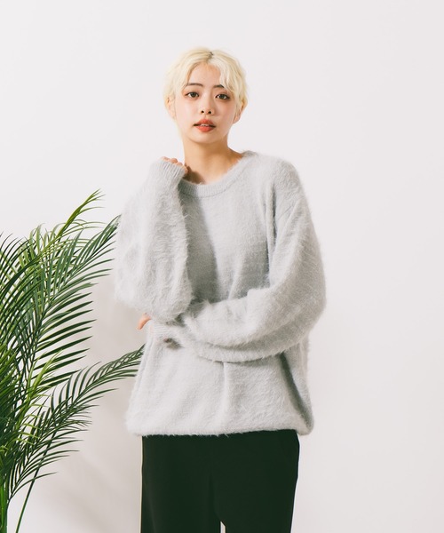ROUGH TRADE(ラフトレード)の「【ROUGH TRADE/ラフトレード】シャギークルーニット(ニット/セーター・メンズ・グレー系その他/ブラック系その他/オレンジ系その他・MEDIUM/LARGE/X-LARGE)」の10枚目の写真