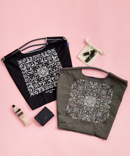 Ball&Chain（ボールアンドチェーン）の「[BALL&CHAIN/ボールアンドチェーン] DAMASUK.HORSE 刺繍デザインナイロントートバッグ（トートバッグ・レディース・チャコールグレー/ブラック・M）」の8枚目の写真