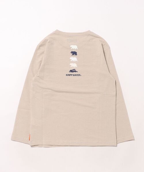 KRIFF MAYER Kid's Collection(クリフメイヤーキッズコレクション)の「【UVカット】おひさまプリントロンT(クマ)(Tシャツ/カットソー・キッズ・グレー/マスタード/グレイッシュベージュ/チャコール/ライトグリーン/サックスブルー・170/160/150/140/130/120)」の10枚目の写真