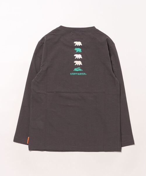 KRIFF MAYER Kid's Collection(クリフメイヤーキッズコレクション)の「【UVカット】おひさまプリントロンT(クマ)(Tシャツ/カットソー・キッズ・グレー/マスタード/グレイッシュベージュ/チャコール/ライトグリーン/サックスブルー・170/160/150/140/130/120)」の11枚目の写真