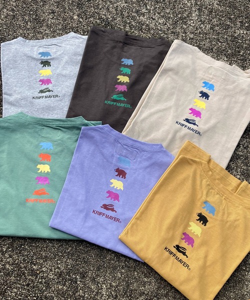 KRIFF MAYER Kid's Collection(クリフメイヤーキッズコレクション)の「【UVカット】おひさまプリントロンT(クマ)(Tシャツ/カットソー・キッズ・グレー/マスタード/グレイッシュベージュ/チャコール/ライトグリーン/サックスブルー・170/160/150/140/130/120)」の2枚目の写真