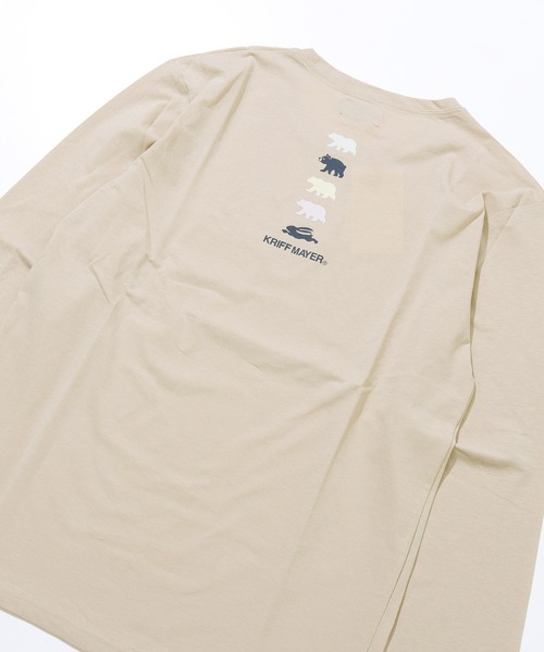 KRIFF MAYER Kid's Collection(クリフメイヤーキッズコレクション)の「【UVカット】おひさまプリントロンT(クマ)(Tシャツ/カットソー・キッズ・グレー/マスタード/グレイッシュベージュ/チャコール/ライトグリーン/サックスブルー・170/160/150/140/130/120)」の4枚目の写真