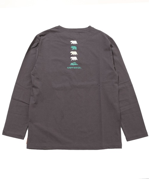 KRIFF MAYER Kid's Collection(クリフメイヤーキッズコレクション)の「【UVカット】おひさまプリントロンT(クマ)(Tシャツ/カットソー・キッズ・グレー/マスタード/グレイッシュベージュ/チャコール/ライトグリーン/サックスブルー・170/160/150/140/130/120)」の3枚目の写真