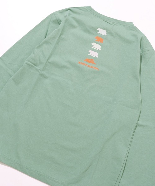 KRIFF MAYER Kid's Collection(クリフメイヤーキッズコレクション)の「【UVカット】おひさまプリントロンT(クマ)(Tシャツ/カットソー・キッズ・グレー/マスタード/グレイッシュベージュ/チャコール/ライトグリーン/サックスブルー・170/160/150/140/130/120)」の5枚目の写真