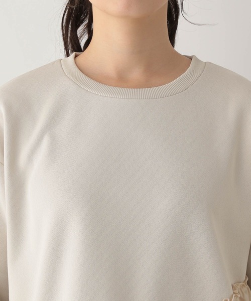 GLOBAL WORK Smile Seed Store(グローバルワーク スマイルシードストア)の「スソフリルドッキングスウェット/208941(Tシャツ/カットソー・レディース・アイボリー/チャコール・MEDIUM/LARGE/X-LARGE)」の18枚目の写真
