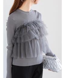 Te chichi | チュールフリルリブニット(ニット/セーター)