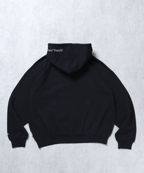 FFEIN（フェイン）の「【FFEIN(フェイン)】ワンポイントロゴフーディジップパーカー / フード ダブルジップ 刺繍 ワンポイント ワイド 裏起毛（パーカー・メンズ・オフホワイト/アッシュグレー/ブラック/ネイビー・SMALL/MEDIUM/LARGE）」の12枚目の写真