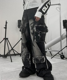 Figments（フィグメンツ）の「グラフィックペイントカーゴバギーデニム（デニムパンツ）」