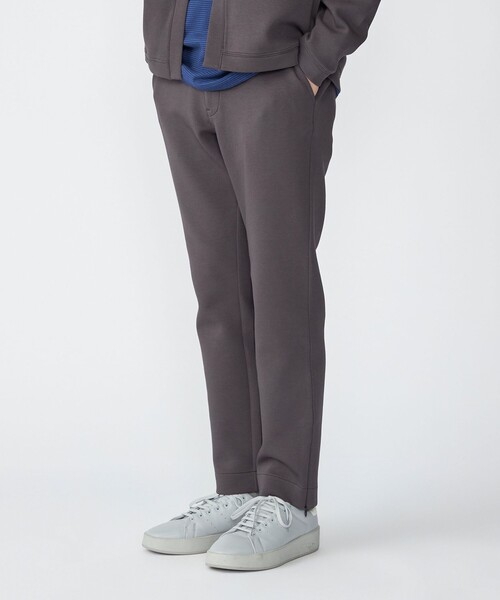 【WEB限定】SHIPS: ガスコットン ダブルニット スリム イージー スラックス パンツ（セットアップ対応）（スウェットパンツ）｜SHIPS（シップス）