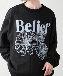 SUGGESTION（サジェッション）の「SUGGESTION/サジェッション フラワージャガードクルーニット（ニット/セーター・メンズ）」