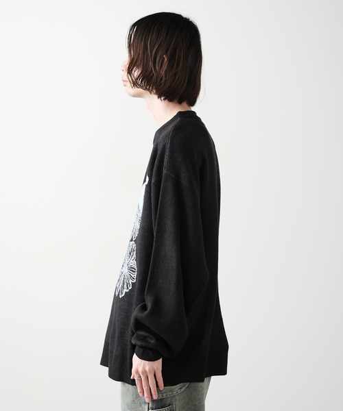 SUGGESTION(サジェッション)の「SUGGESTION/サジェッション フラワージャガードクルーニット メンズ 夏物 夏服(ニット/セーター・メンズ・ブラック/ホワイト/ネイビー・M/L)」の19枚目の写真