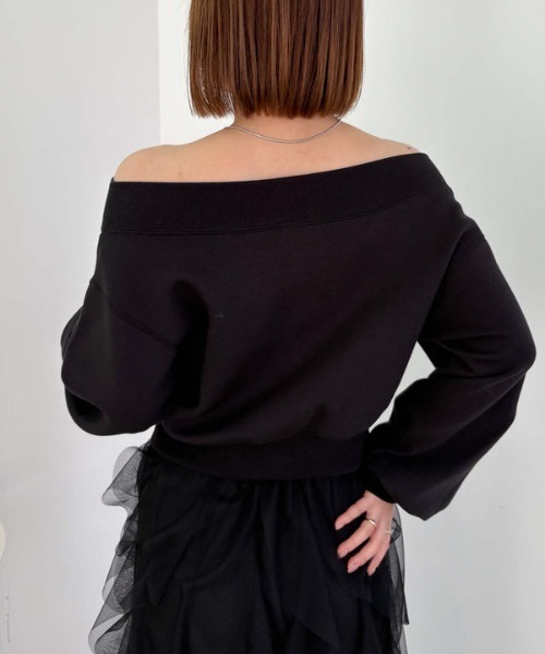 archives（アルシーヴ）の「ダンボールＷｚｉｐオフショルプルオーバー（スウェット・レディース・オフホワイト/グレー/ブラック・MEDIUM）」の15枚目の写真