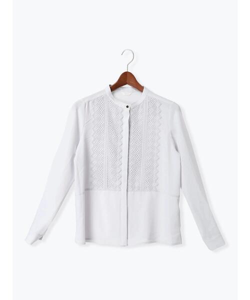 Te chichi(テチチ)の「パターンレースヨーク切替ブラウス(シャツ/ブラウス・レディース・ネイビー/イエロー/グレー/オフホワイト・F)」の17枚目の写真
