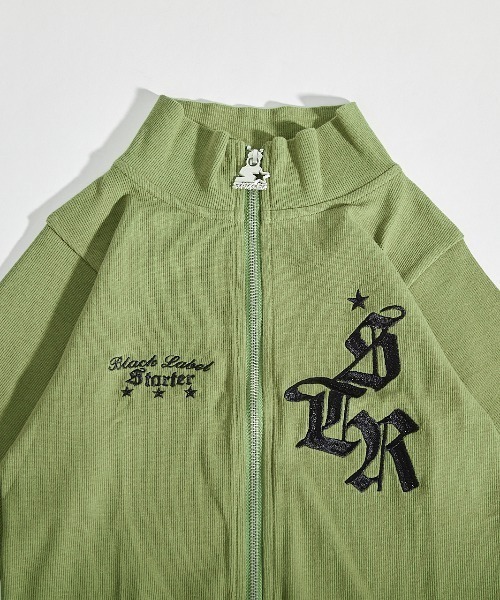 STARTER BLACK LABEL(スターターブラックレーベル)の「≪2サイズ展開/レディース≫STARTER BLACK LABEL テレコフルジップ ショート丈 スタンドネック ショートセーター(パーカー・レディース・ブラック/カーキ・MEDIUM/LARGE)」の8枚目の写真