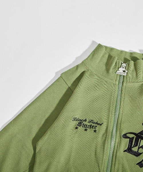 STARTER BLACK LABEL(スターターブラックレーベル)の「≪2サイズ展開/レディース≫STARTER BLACK LABEL テレコフルジップ ショート丈 スタンドネック ショートセーター(パーカー・レディース・ブラック/カーキ・MEDIUM/LARGE)」の7枚目の写真