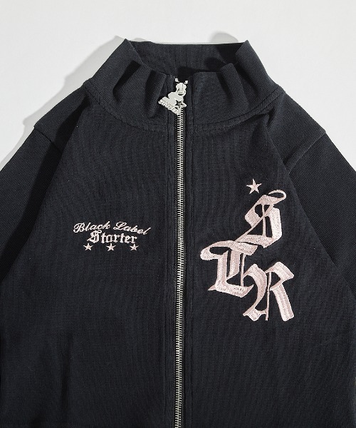 STARTER BLACK LABEL(スターターブラックレーベル)の「≪2サイズ展開/レディース≫STARTER BLACK LABEL テレコフルジップ ショート丈 スタンドネック ショートセーター(パーカー・レディース・ブラック/カーキ・MEDIUM/LARGE)」の15枚目の写真