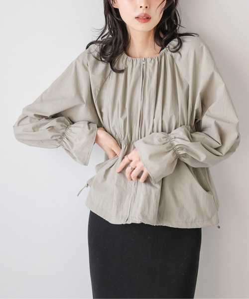 美品✨ソブ 24ss ダブルスタンダード タイプライターギャザーブルゾン 36 美品✨ソブ 24ss ダブルスタンダード タイプライターギャザー