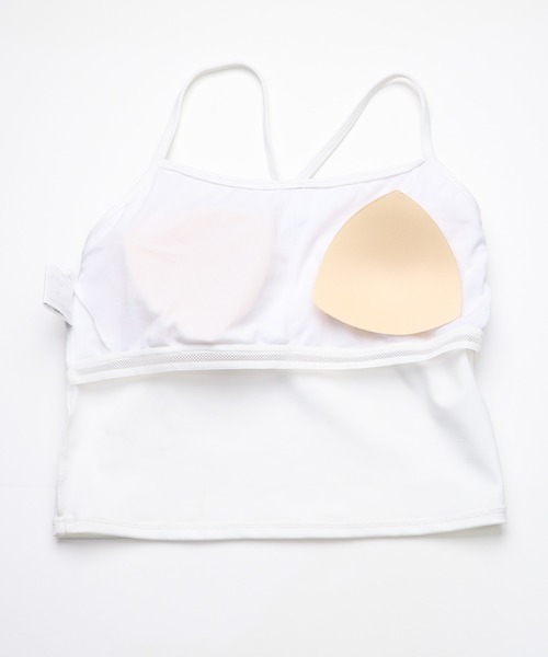 GYDA(ジェイダ)の「GYDA/ジェイダ メッシュノースリーブトップス+タンキニ4テンセット 404830(水着・レディース・ホワイト/ブラック・11号/9号/7号)」の5枚目の写真