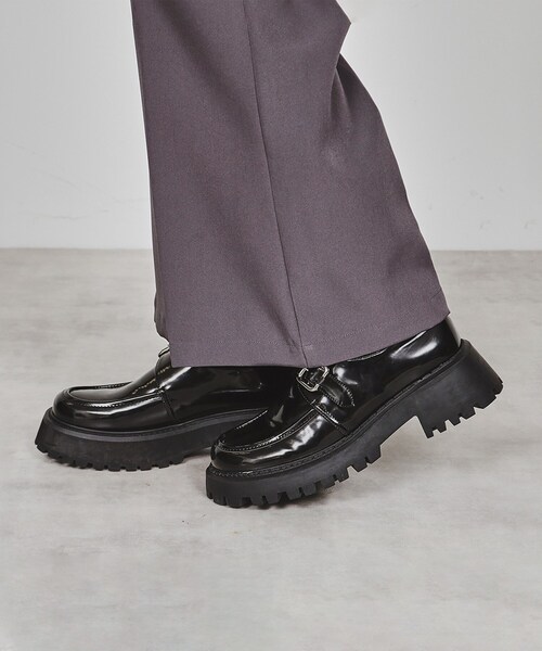 tk.TAKEO KIKUCHI（ティーケータケオキクチ）の「モンクストラップタンクソールシューズ（その他シューズ・メンズ・ブラック/ブラック系・55/75/65）」の10枚目の写真