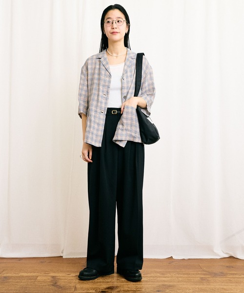 fig Ｌondon（フィグロンドン）の「OMBRE CHECK shirt（シャツ/ブラウス・レディース・ベージュ・FREE）」の10枚目の写真