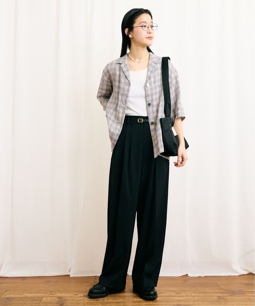 fig Ｌondon（フィグロンドン）の「OMBRE CHECK shirt（シャツ/ブラウス・レディース・ベージュ・FREE）」の13枚目の写真