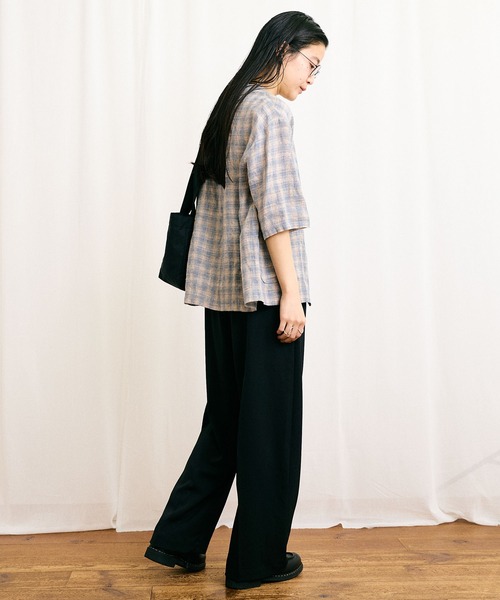 fig Ｌondon（フィグロンドン）の「OMBRE CHECK shirt（シャツ/ブラウス・レディース・ベージュ・FREE）」の16枚目の写真