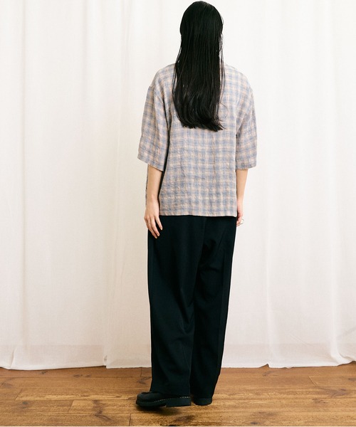 fig Ｌondon（フィグロンドン）の「OMBRE CHECK shirt（シャツ/ブラウス・レディース・ベージュ・FREE）」の18枚目の写真