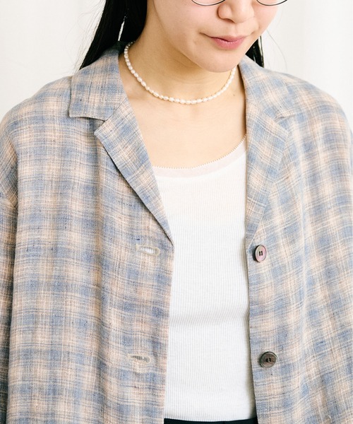fig Ｌondon（フィグロンドン）の「OMBRE CHECK shirt（シャツ/ブラウス・レディース・ベージュ・FREE）」の9枚目の写真