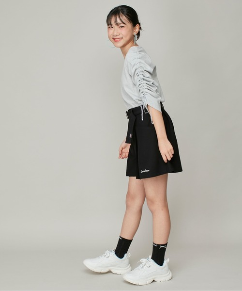 JENNI love(ジェニィラブ)の「ラメテレコそでドロストロンT(Tシャツ/カットソー・キッズ・グレー/オフホワイト/ピンク・160cm/150cm/140cm/130cm)」の11枚目の写真