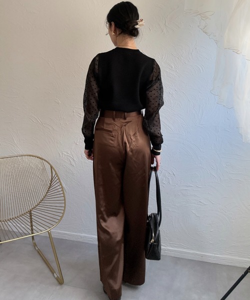 deux amour(ドゥーザムール)の「袖ドットトップス(その他トップス・レディース・グレー/ブラック/ネイビー/ホワイト・FREE)」の21枚目の写真