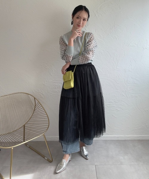 トップス Amour deux amour 袖ドットトップス レディース : ZOZOTOWN Yahoo!店