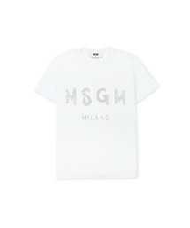 MSGM（エムエスジーエム）の「【NEW】MSGM ブラッシュロゴTシャツ【GLITTER PRINT】（Tシャツ/カットソー）」