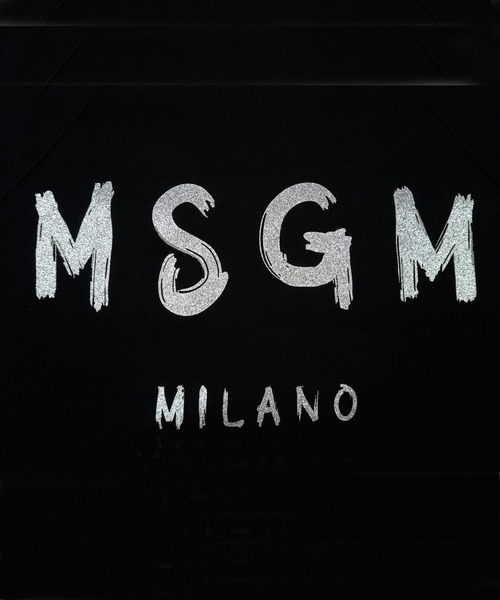 NEW】MSGM ブラッシュロゴTシャツ【GLITTER PRINT】（Tシャツ