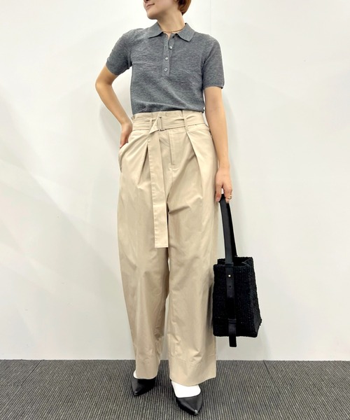 MICA&DEAL(マイカ&ディール)の「【MICA&DEAL/マイカアンドディール】sheer knit polo shirt シアーニットポロシャツ 半袖/ニット/シアー/ポロシャツ【WEB限定】(ニット/セーター・レディース・オフホワイト/グレー/ダークネイビー・フリー)」の16枚目の写真