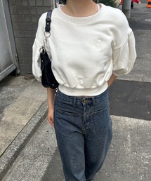 5部袖ボリュームスウェット