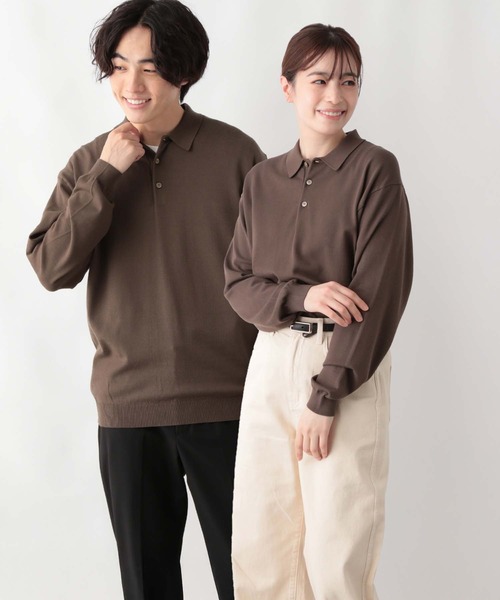 GLOBAL WORK（グローバルワーク）の「メルティライトニット/ポロ/147157（ニット/セーター・メンズ・サックスブルー/アイボリー/ネイビー/ブラウン・MEDIUM/LARGE/X-LARGE/SMALL）」の3枚目の写真