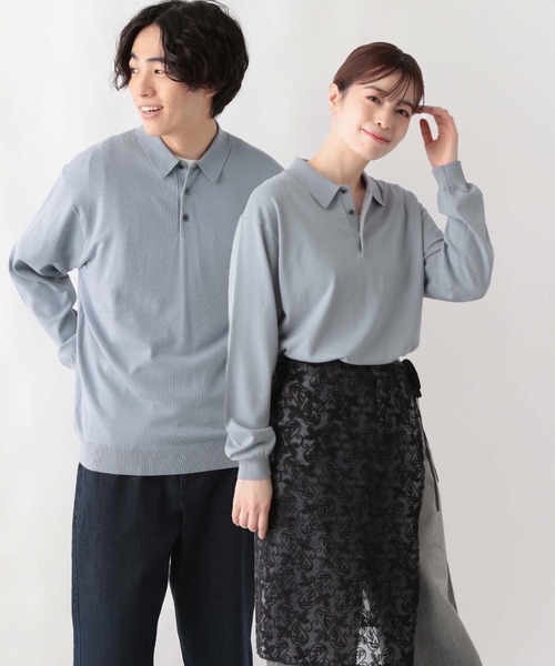 GLOBAL WORK（グローバルワーク）の「メルティライトニット/ポロ/147157（ニット/セーター・メンズ・サックスブルー/アイボリー/ネイビー/ブラウン・MEDIUM/LARGE/X-LARGE/SMALL）」の4枚目の写真