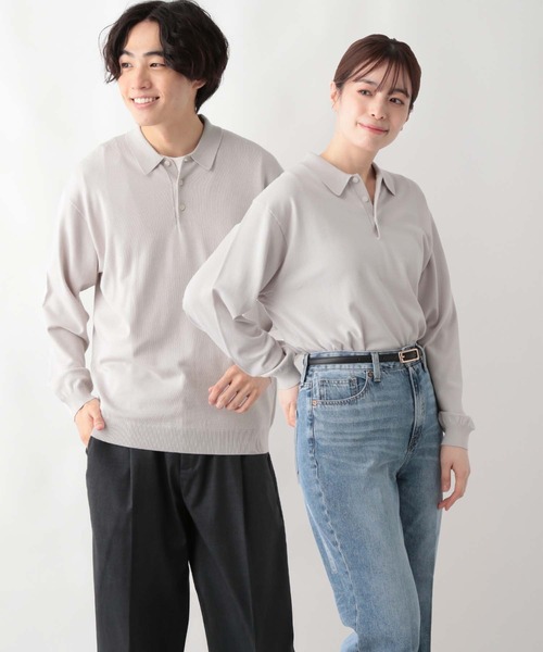 GLOBAL WORK（グローバルワーク）の「メルティライトニット/ポロ/147157（ニット/セーター・メンズ・サックスブルー/アイボリー/ネイビー/ブラウン・MEDIUM/LARGE/X-LARGE/SMALL）」の2枚目の写真