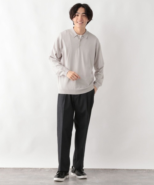 GLOBAL WORK（グローバルワーク）の「メルティライトニット/ポロ/147157（ニット/セーター・メンズ・サックスブルー/アイボリー/ネイビー/ブラウン・MEDIUM/LARGE/X-LARGE/SMALL）」の9枚目の写真