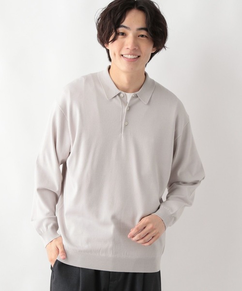 GLOBAL WORK（グローバルワーク）の「メルティライトニット/ポロ/147157（ニット/セーター・メンズ・サックスブルー/アイボリー/ネイビー/ブラウン・MEDIUM/LARGE/X-LARGE/SMALL）」の16枚目の写真