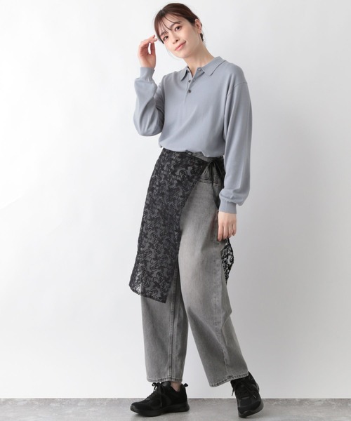 セール】メルティライトニット/ポロ/147157（ニット/セーター