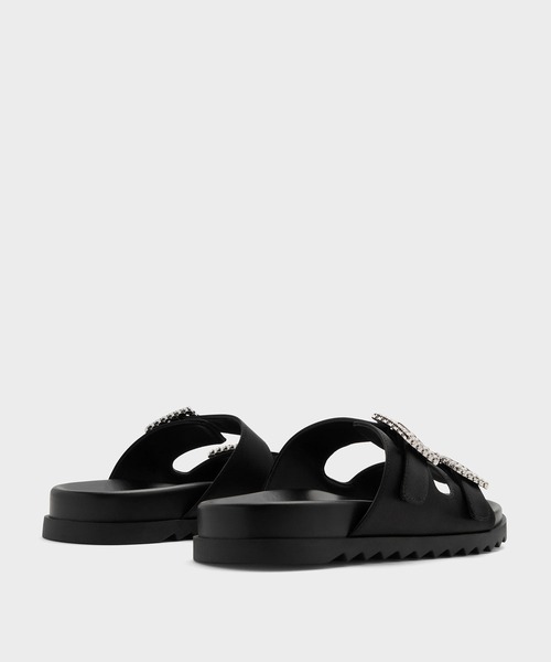 CHARLES & KEITH（チャールズ & キース）の「ジェムバックル ダブルストラップサンダル（サンダル・レディース・ブラック系その他2/オフホワイト/シルバー・22.5cm/23cm/23.5cm/24.5cm/25cm/25.5cm/26.5cm）」の6枚目の写真