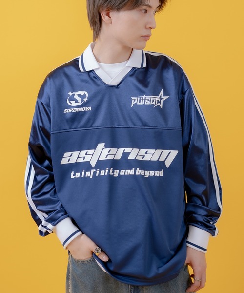 improves(インプローブス)の「グロッシー サッカーゲーム シャツ(Tシャツ/カットソー・メンズ・ネイビー/グレー/ブラック・MEDIUM/LARGE/SMALL)」の1枚目の写真