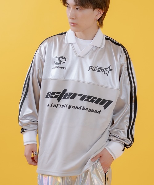improves(インプローブス)の「グロッシー サッカーゲーム シャツ(Tシャツ/カットソー・メンズ・ネイビー/グレー/ブラック・MEDIUM/LARGE/SMALL)」の3枚目の写真