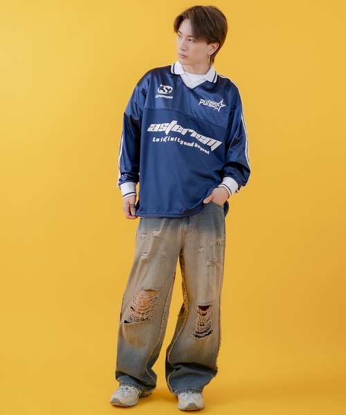 improves(インプローブス)の「グロッシー サッカーゲーム シャツ(Tシャツ/カットソー・メンズ・ネイビー/グレー/ブラック・MEDIUM/LARGE/SMALL)」の15枚目の写真