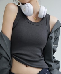 c.u.l（シーユーエル）の「無地 Uネック リブ カップ付きタンクトップ culw796（タンクトップ）」