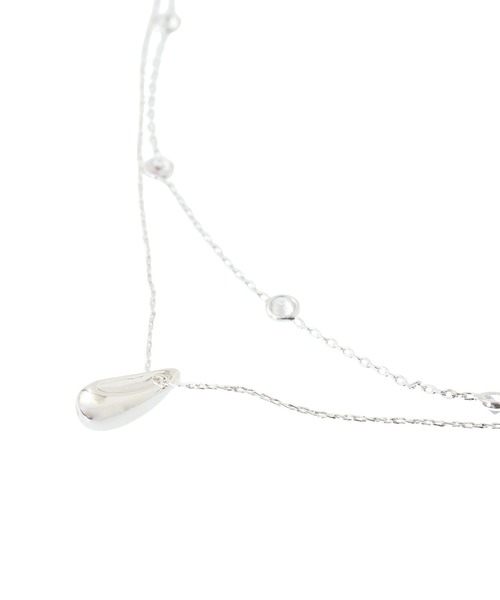 earth music&ecology(アースミュージックアンドエコロジー)の「SET2点ドロップネックレス+ビジューネックレス(ネックレス・レディース・シルバー/ピンク・FREE)」の11枚目の写真