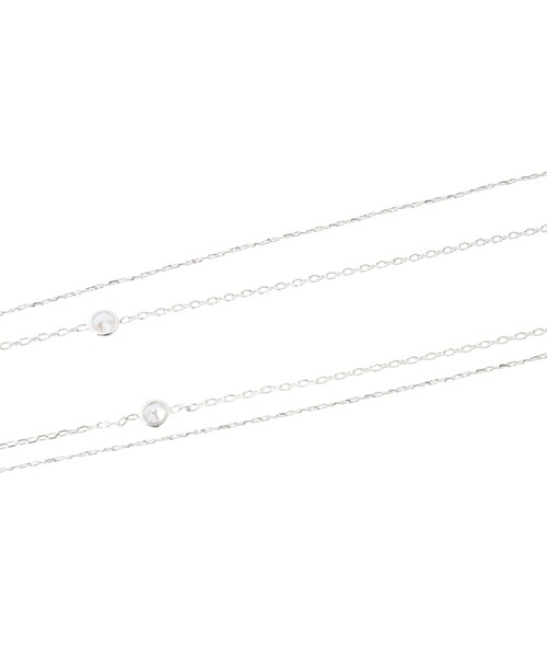 earth music&ecology(アースミュージックアンドエコロジー)の「SET2点ドロップネックレス+ビジューネックレス(ネックレス・レディース・シルバー/ピンク・FREE)」の13枚目の写真