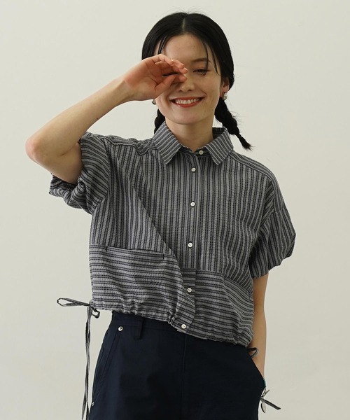 セール】STRIPED PUFF SLEEVE SHIRTS（シャツ/ブラウス